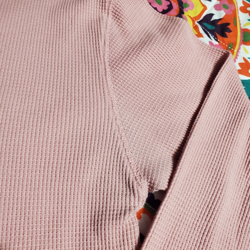 Pink Long Sleeve Ribbed Top - Picture 3 of 5